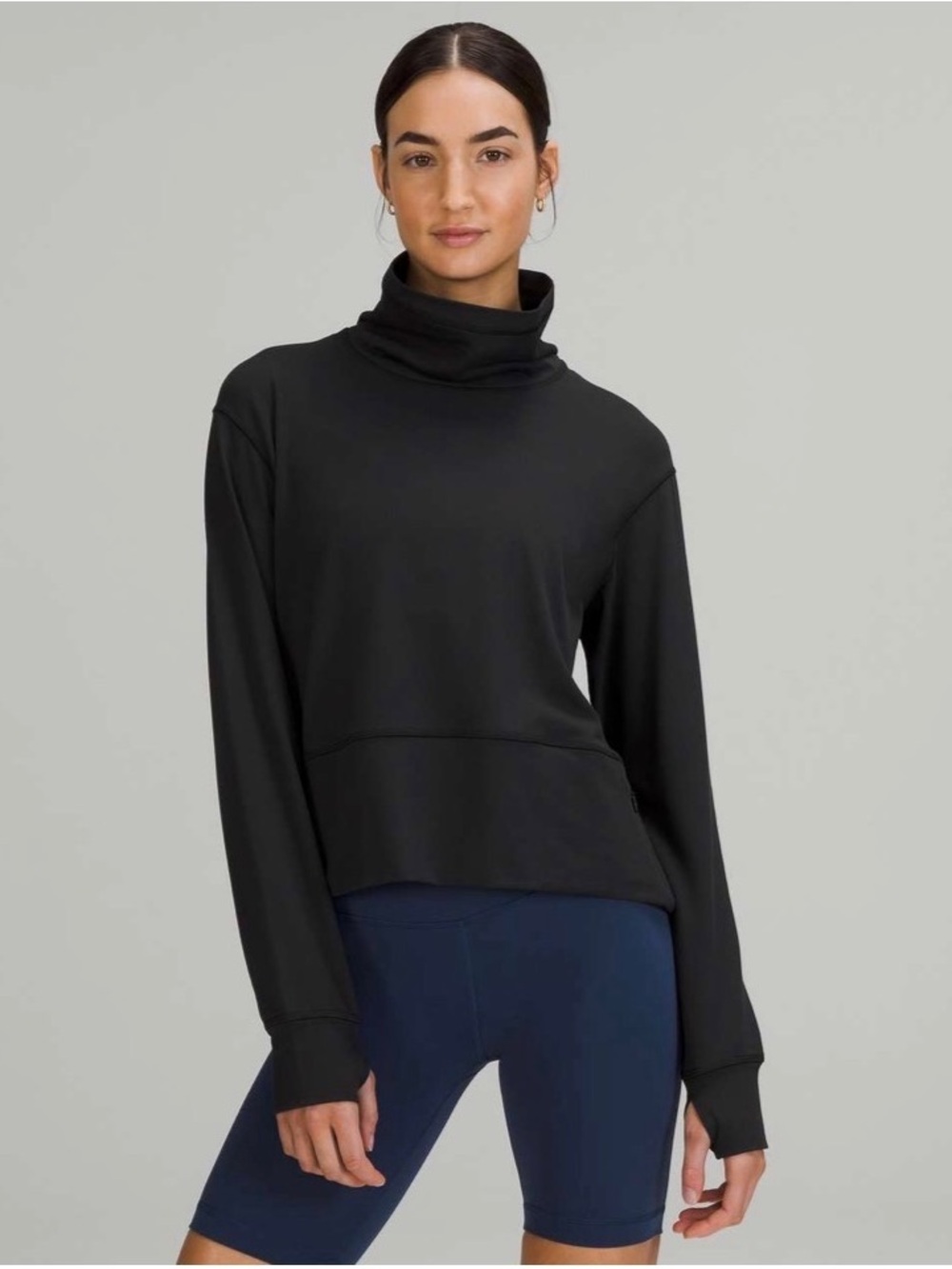 Black Lululemon Turtleneck Ready to Rulu Pullover  - Women